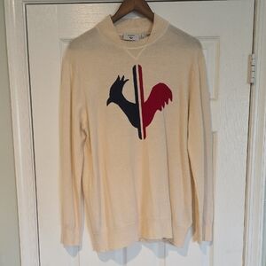 Rossignol Blue and Cream Crewneck Sweater with Graphic Design